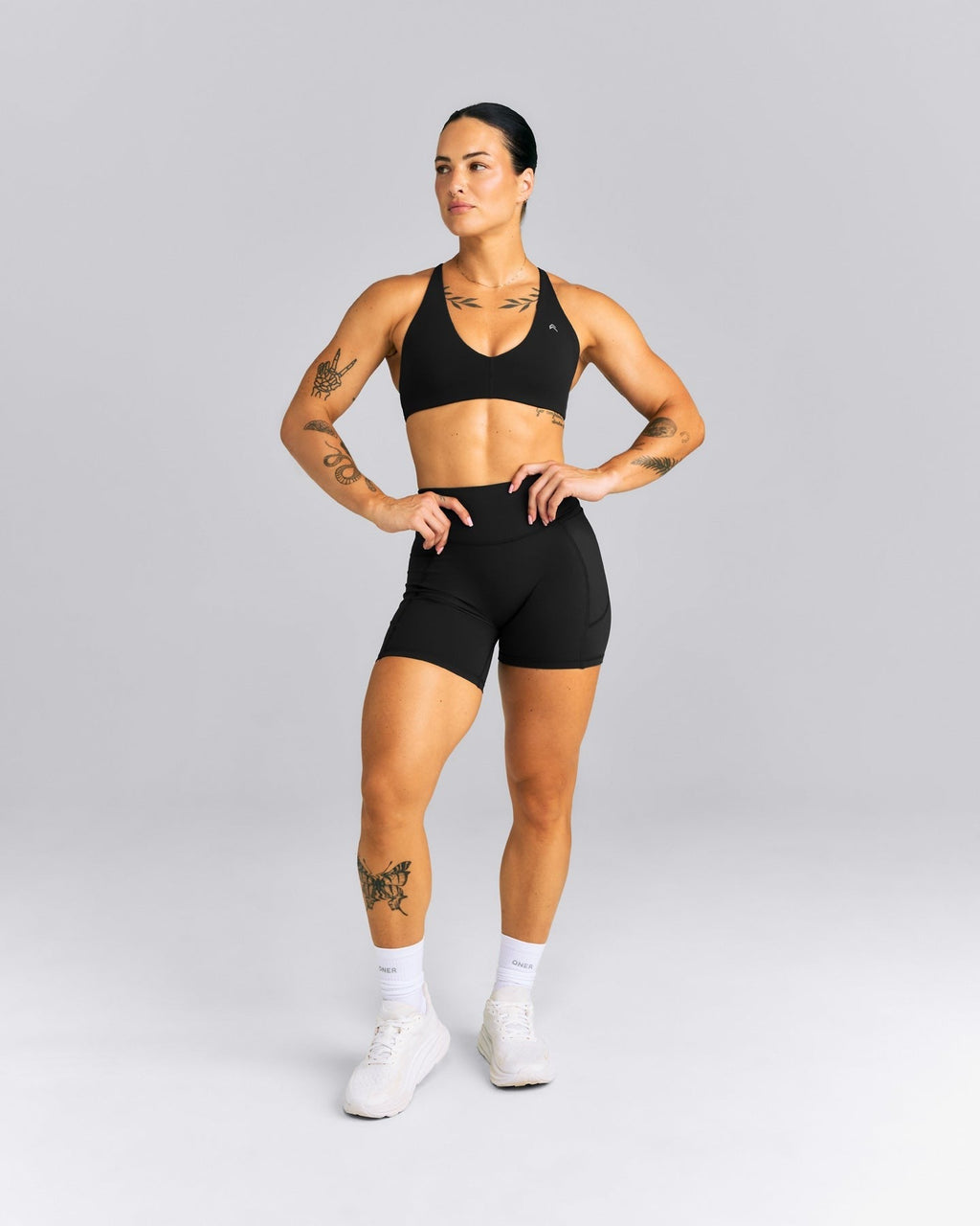 UnifiedMoveTM High Waisted Pocket Shorts with Bonding | Black