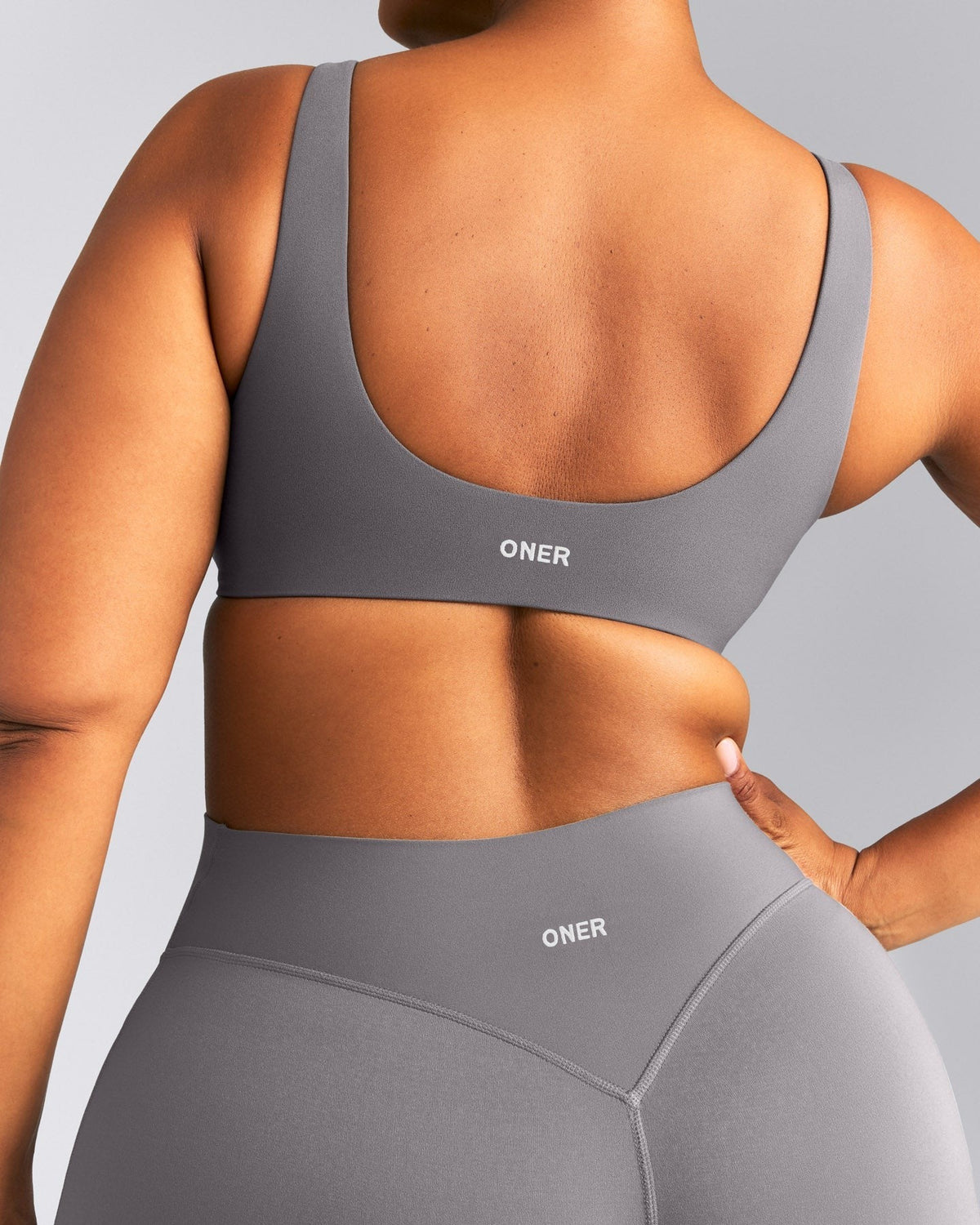 SoftMotionTM Scoop Back Bralette | Ash Gray