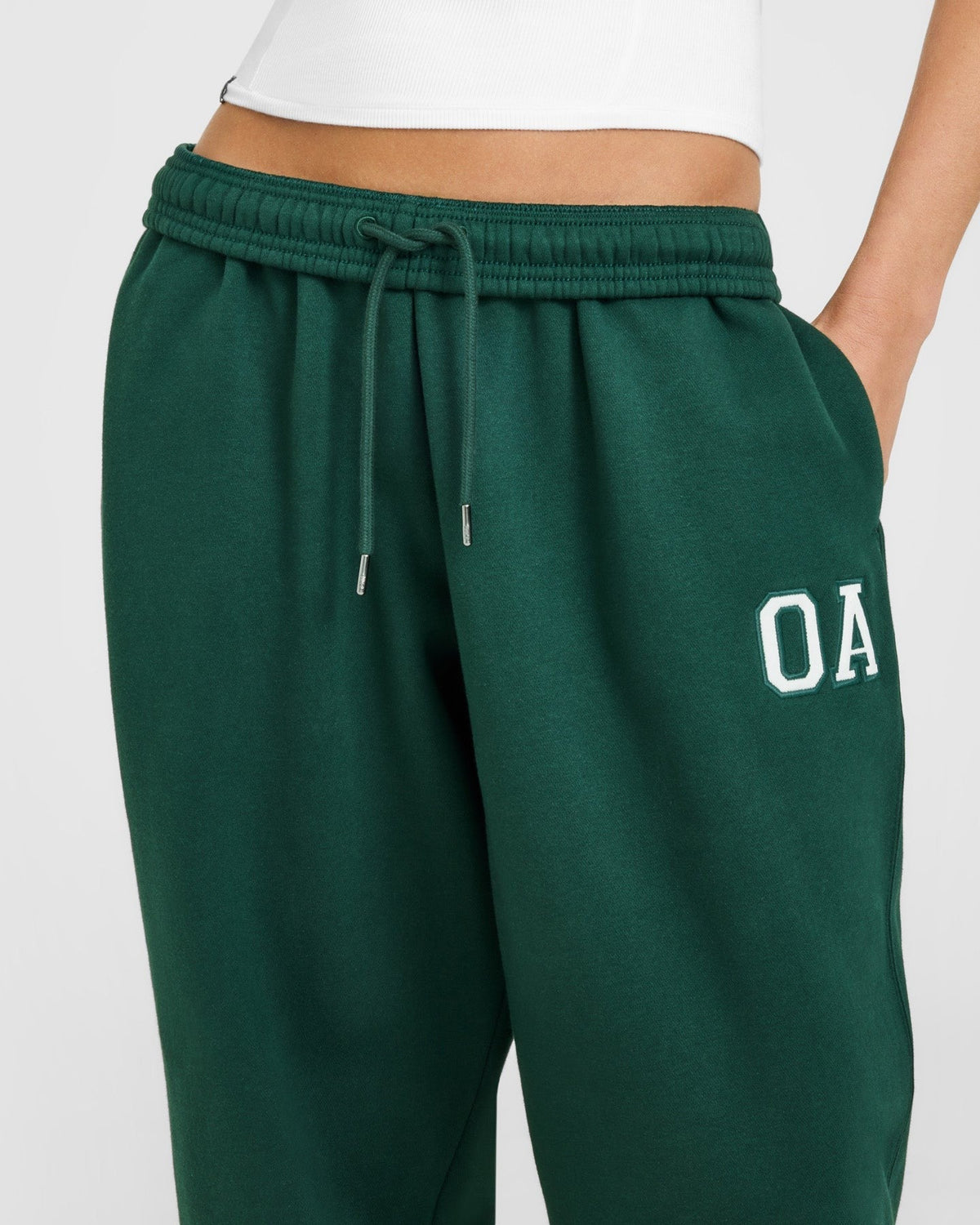 Foundations Oversized Oner Girlfriend Sweatpants | Racing Green