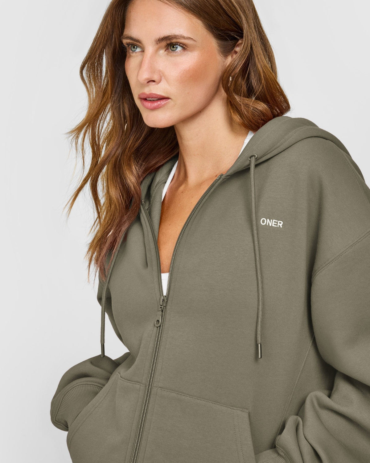 Foundations Zip Up Hoodie | Alpine Green
