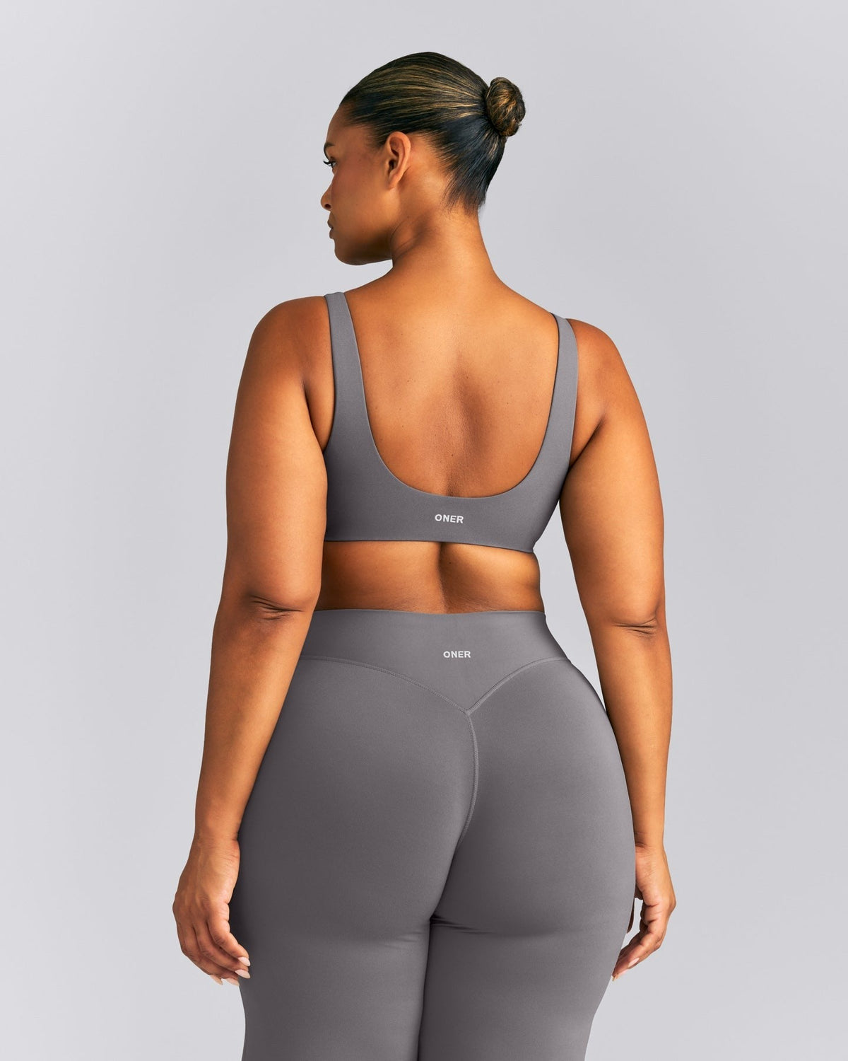 SoftMotionTM Scoop Back Bralette | Ash Gray