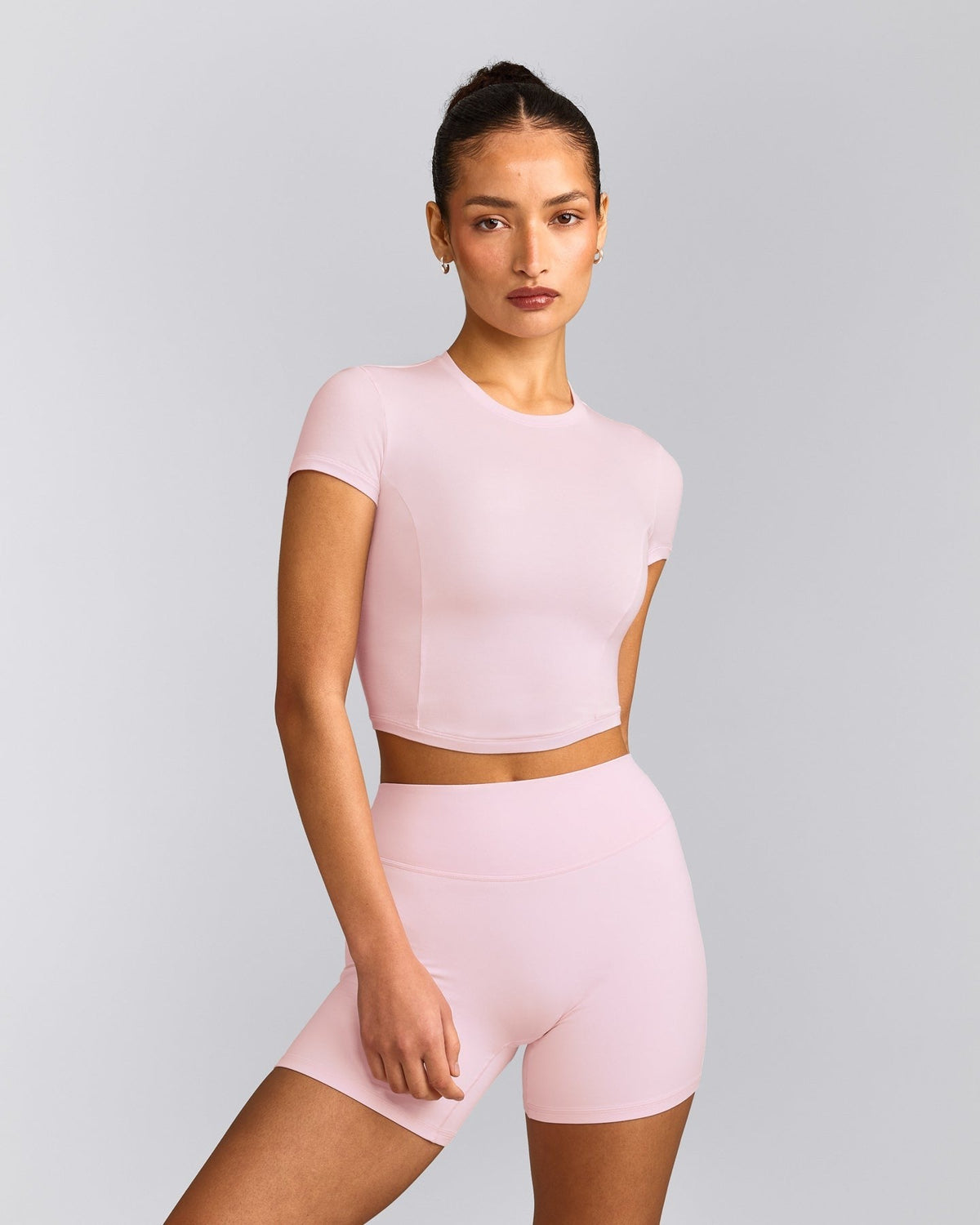 MellowTM Motion Crew Neck Mid Top | Soft Girl Pink