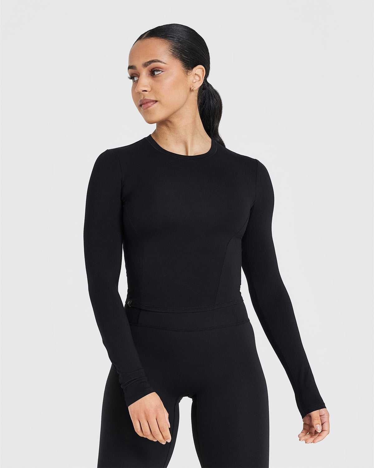MellowTM Soft Mid Long Sleeve Top | Black