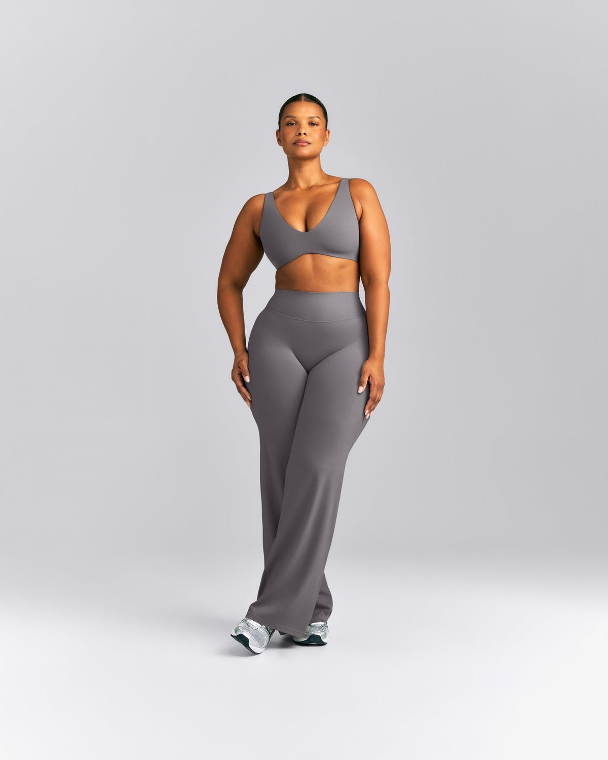 SoftMotionTM Scoop Back Bralette | Ash Gray