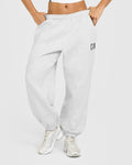 Foundations Oversized Oner Girlfriend Sweatpants | Light Gray Marl