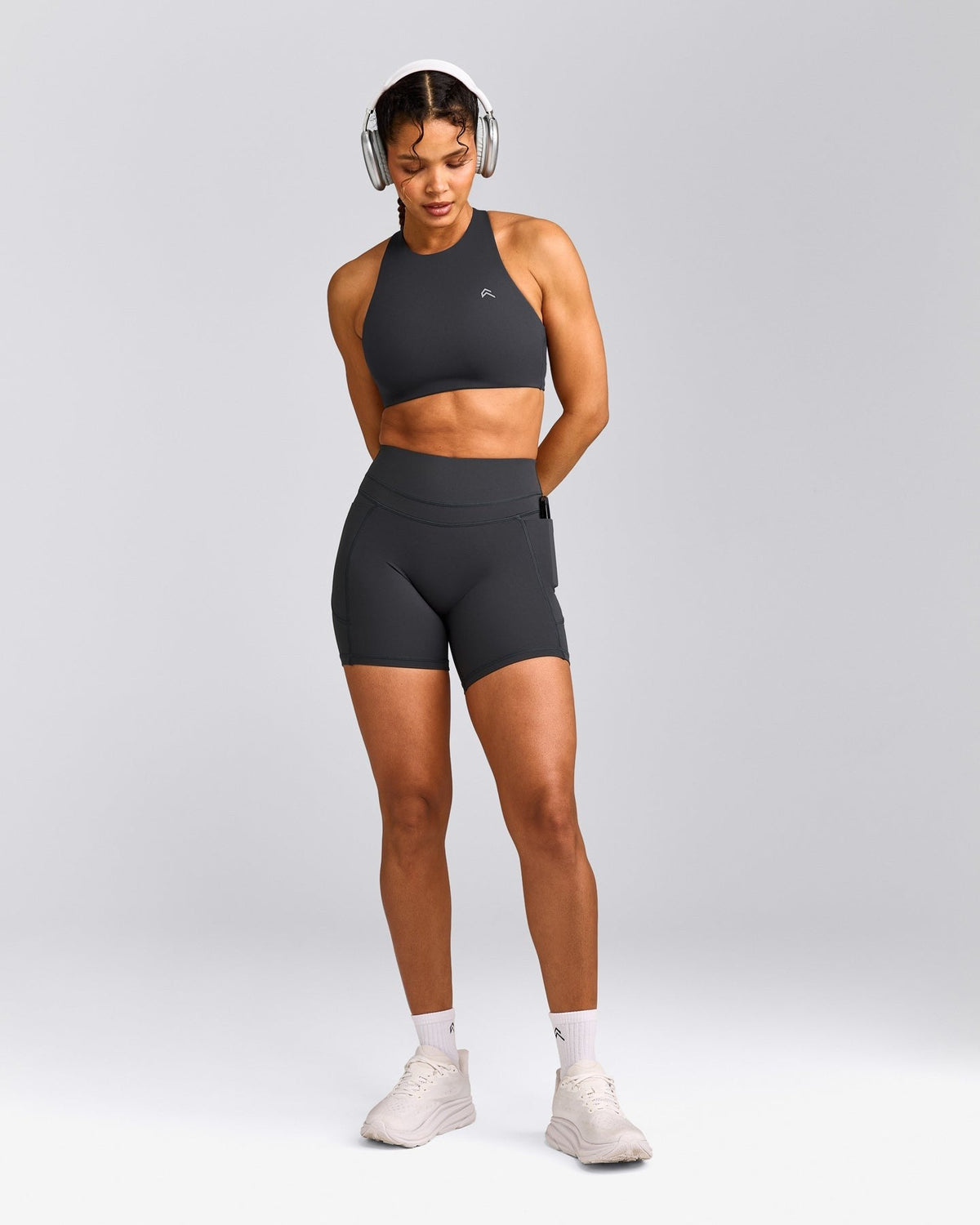 UnifiedMoveTM High Waisted Pocket Shorts 6" | Coal