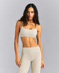 SoftMotionTM Strappy Sports Bra | Oatmeal
