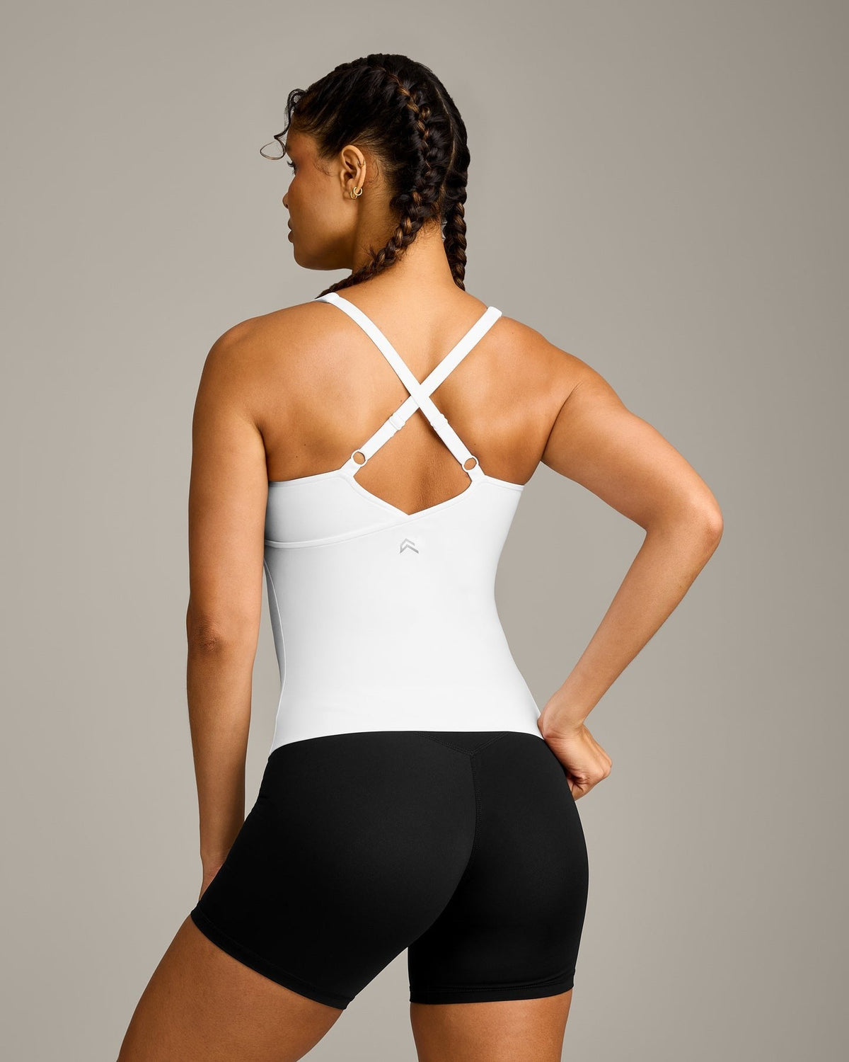 UnifiedMoveTM V Neck Cross Back Tank Top | White