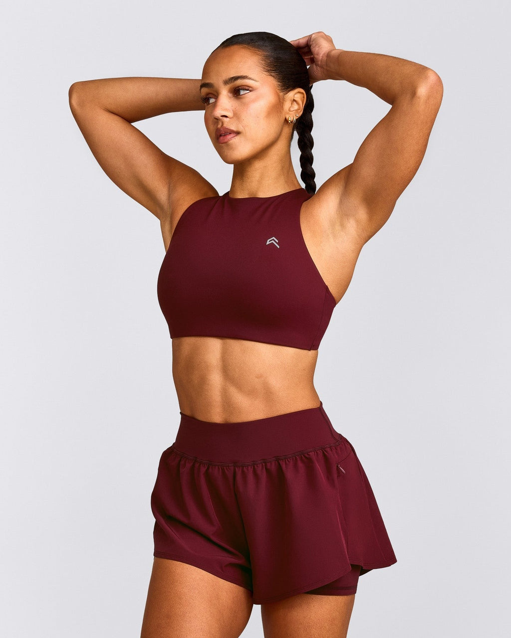 EasyLiftTM High Neck Sports Bra | Rosewood