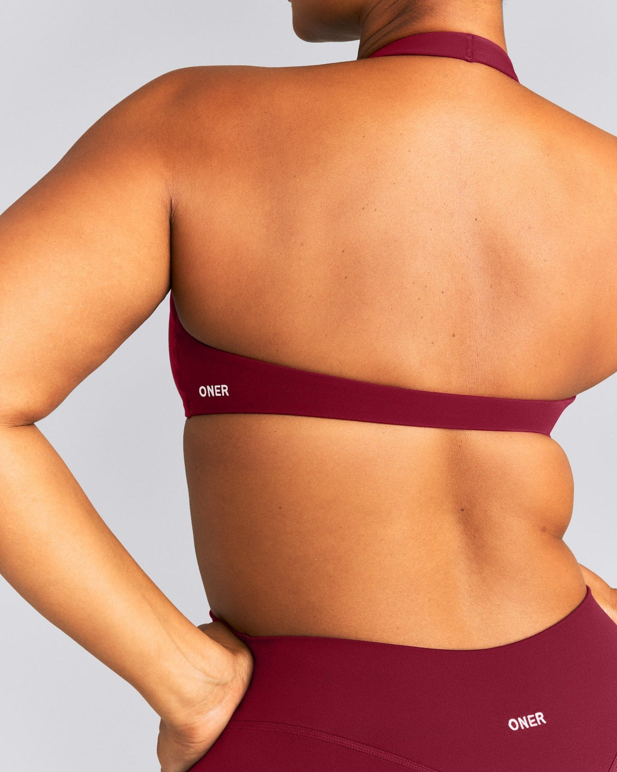 SoftMotionTM Minimal Halter Neck Bralette | Ruby Red