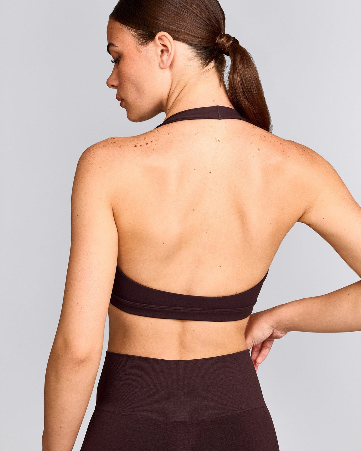 EasyLiftTM Halter Bralette | Plum Brown