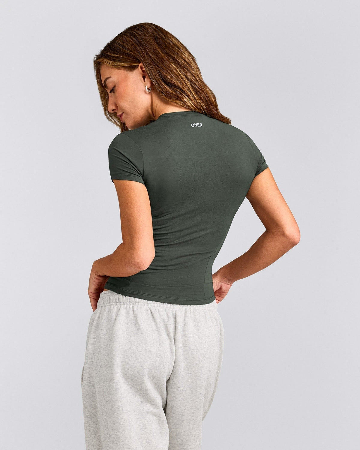 MellowTM Motion Crew Neck Top | Dark Khaki