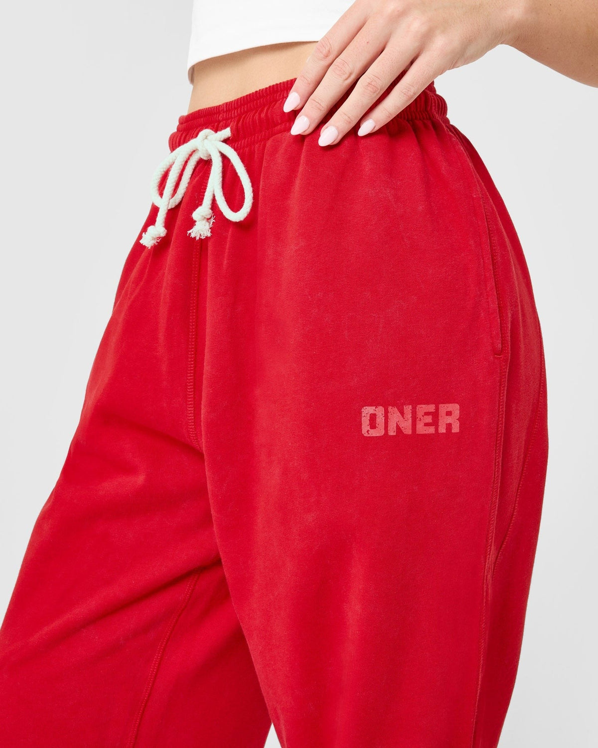 Raw Lounge Wide Leg Sweatpants | Washed Fiery Red