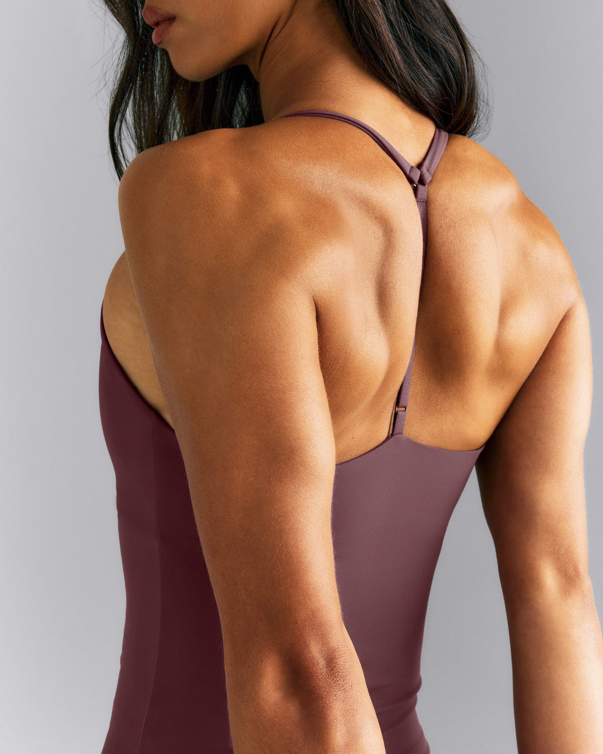 UnifiedMoveTM T Back Mid Tank with Built in Bra Shelf | Velvet Mocha