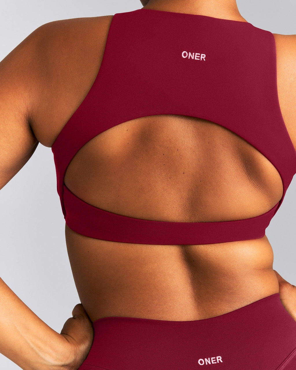 SoftMotionTM High Neck Sports Bra | Ruby Red