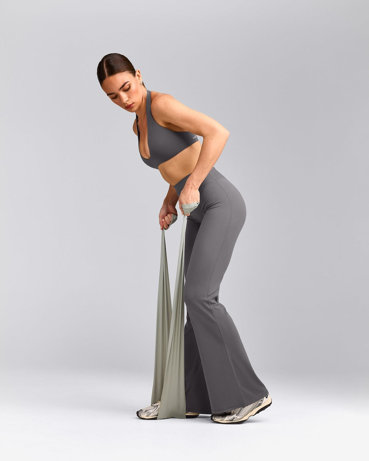 SoftMotionTM Minimal Halter Neck Bralette | Ash Gray
