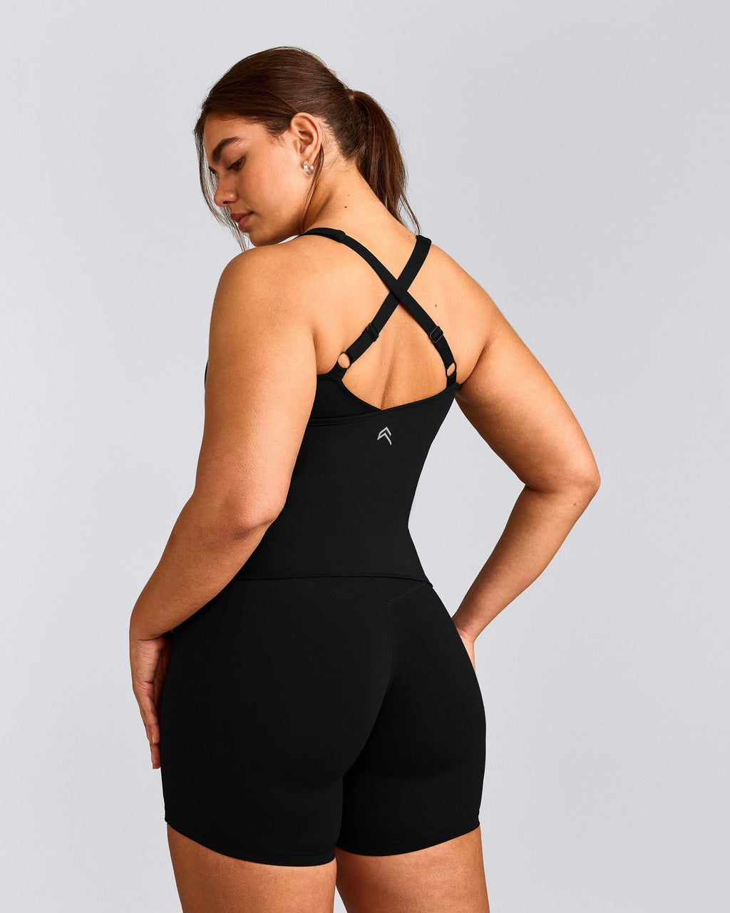 UnifiedMoveTM V Neck Cross Back Tank Top | Black