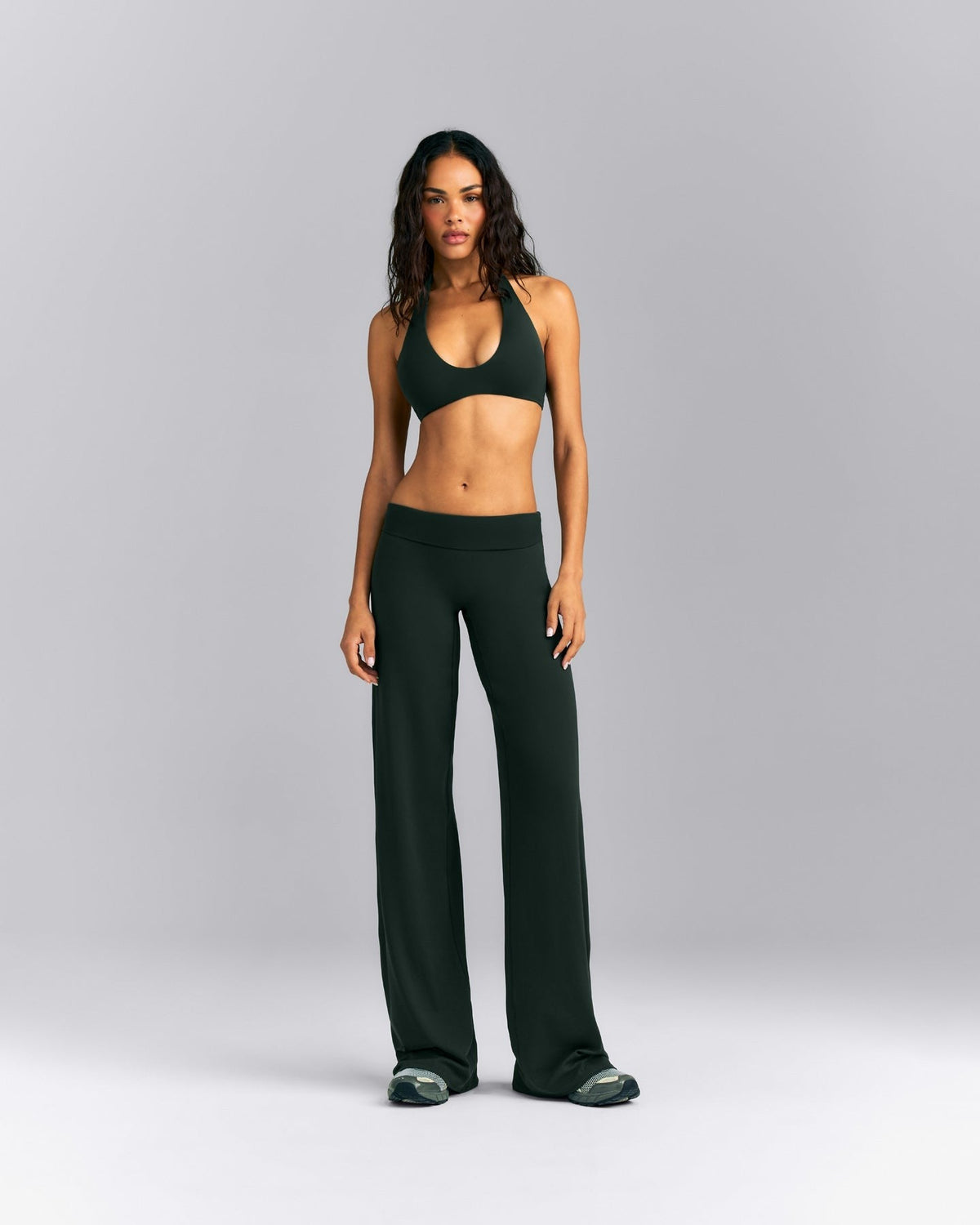 SoftMotionTM Straight Leg Pants | Emerald Noir