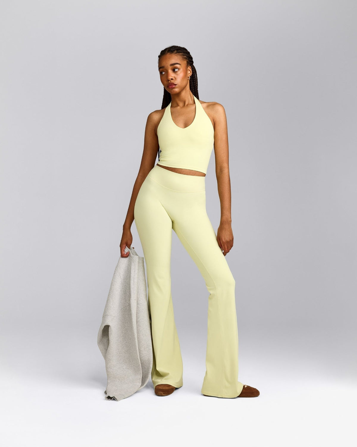 SoftMotionTM Flared Pants | Pastel Yellow