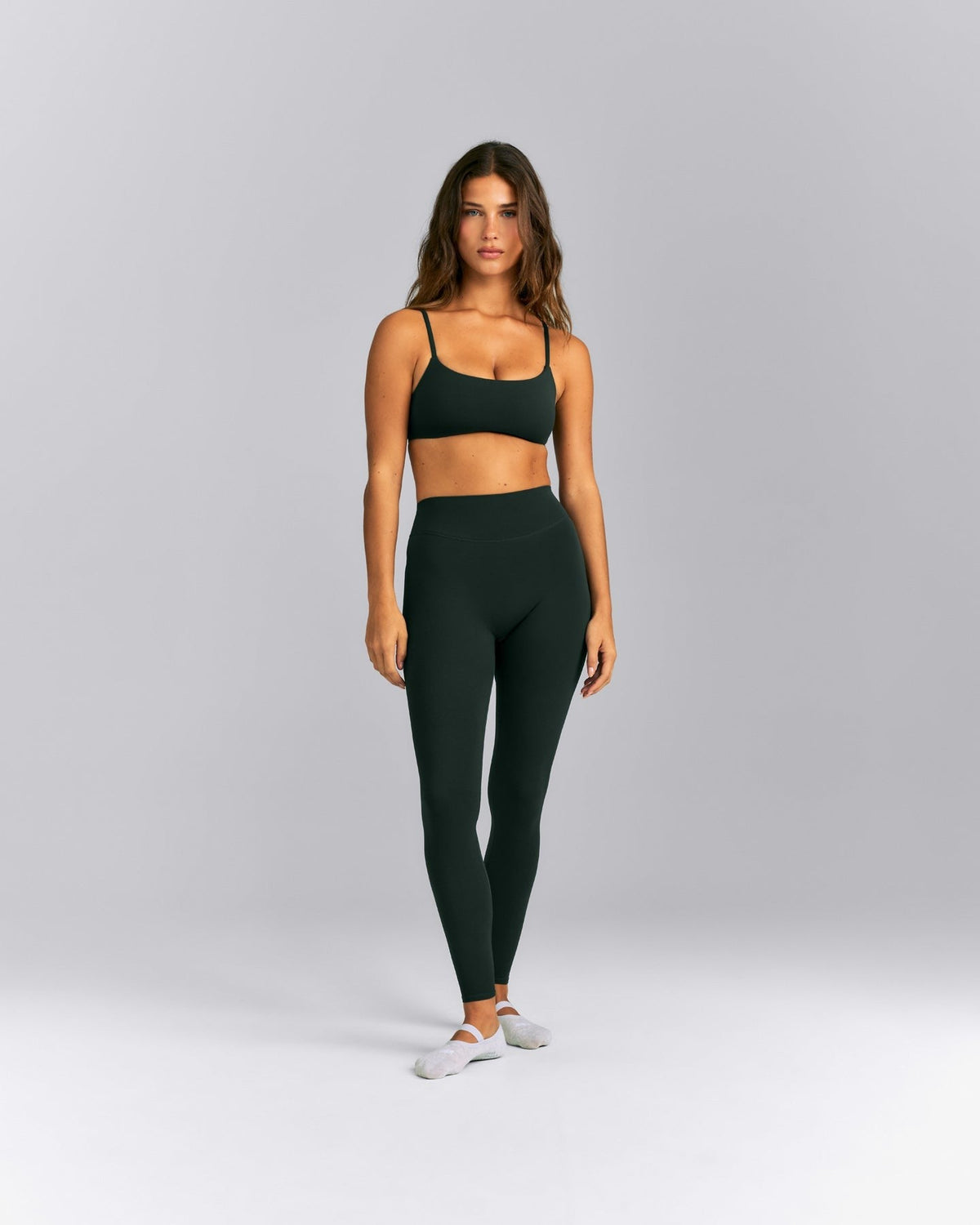 SoftMotionTM High Waisted Leggings | Emerald Noir