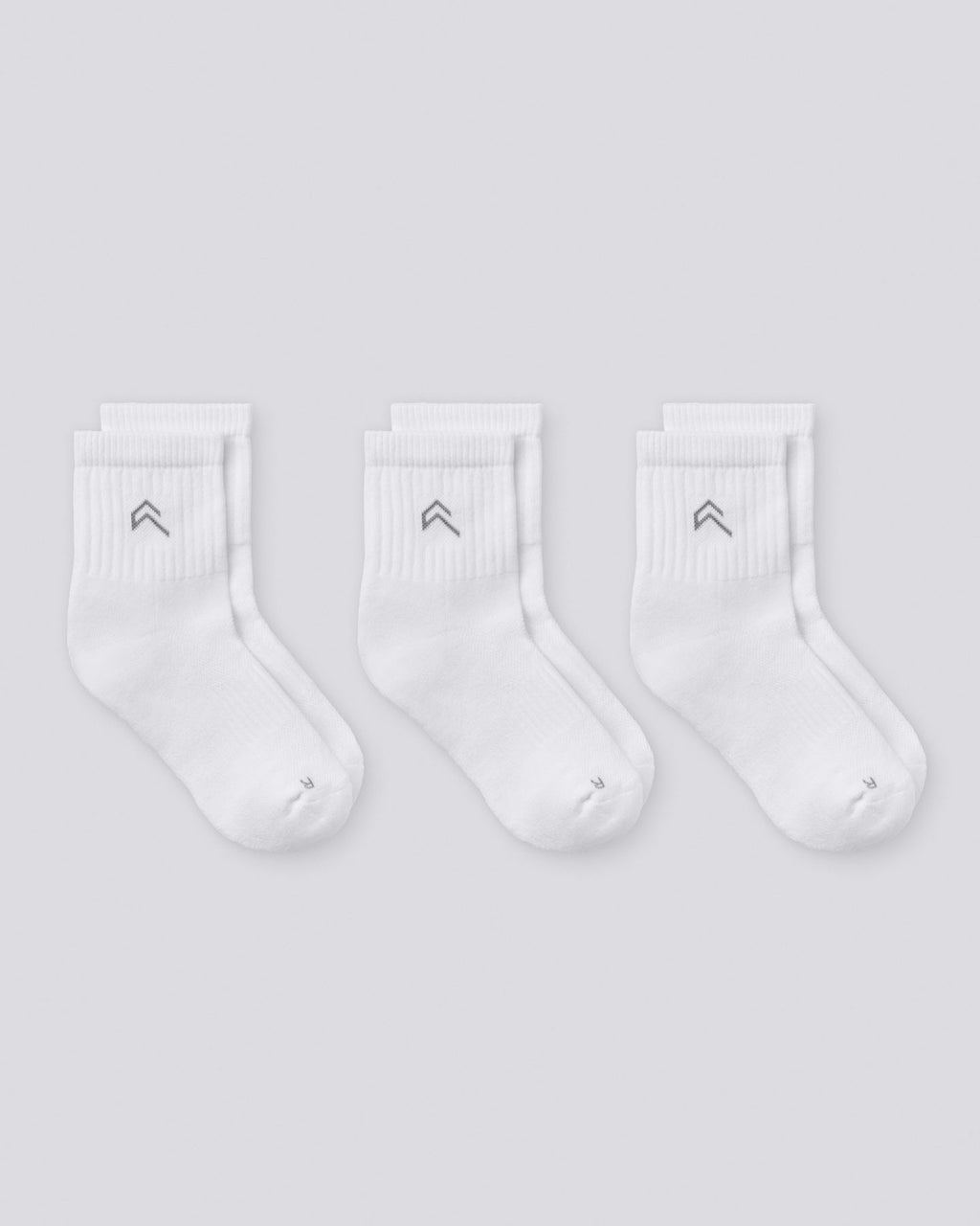 Mid Crew Socks 3 Pack | White