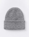 Wool Rib Knit Beanie | Gray Marl