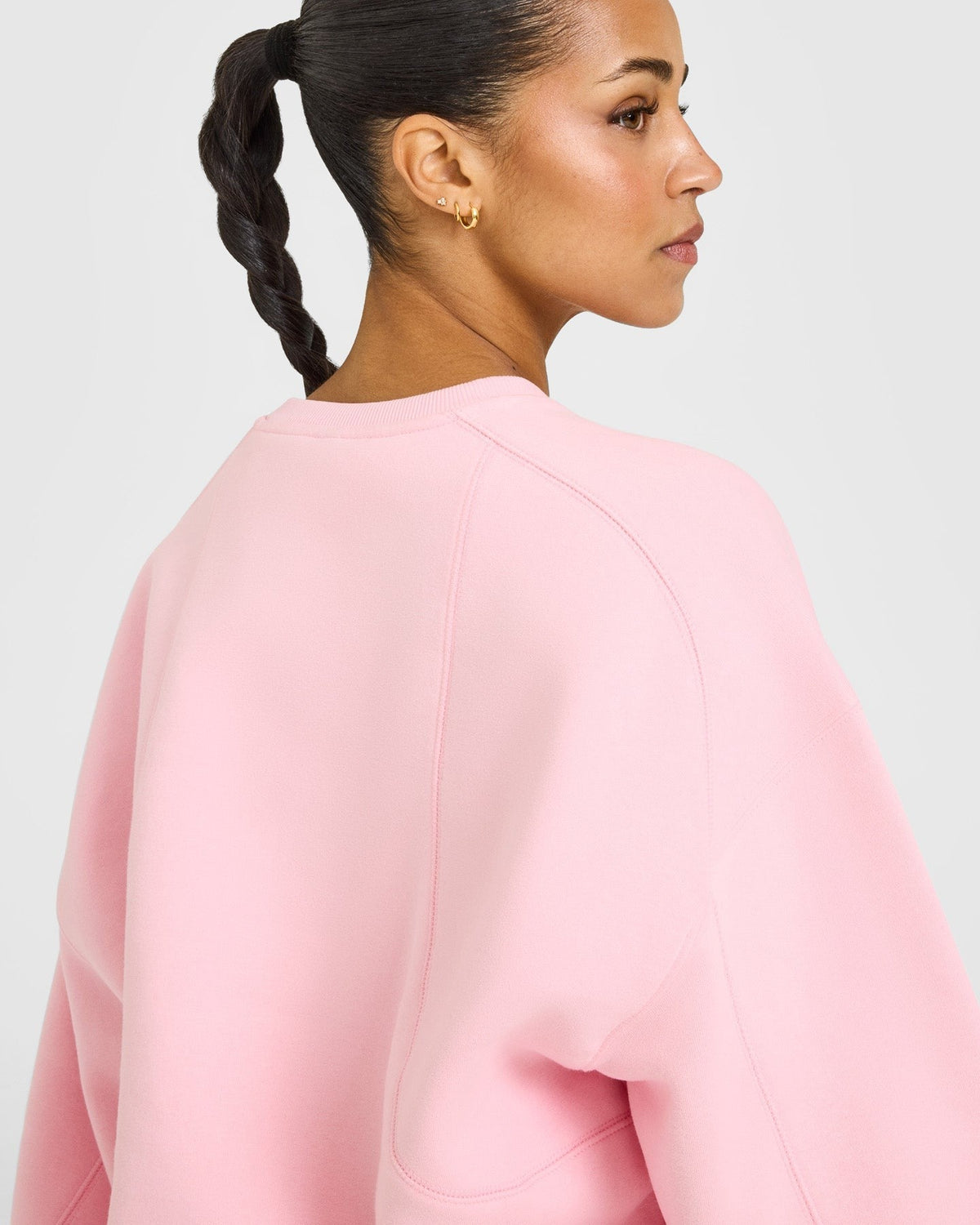 Foundations Oversized Crew Neck Sweatshirt | Petal Pink