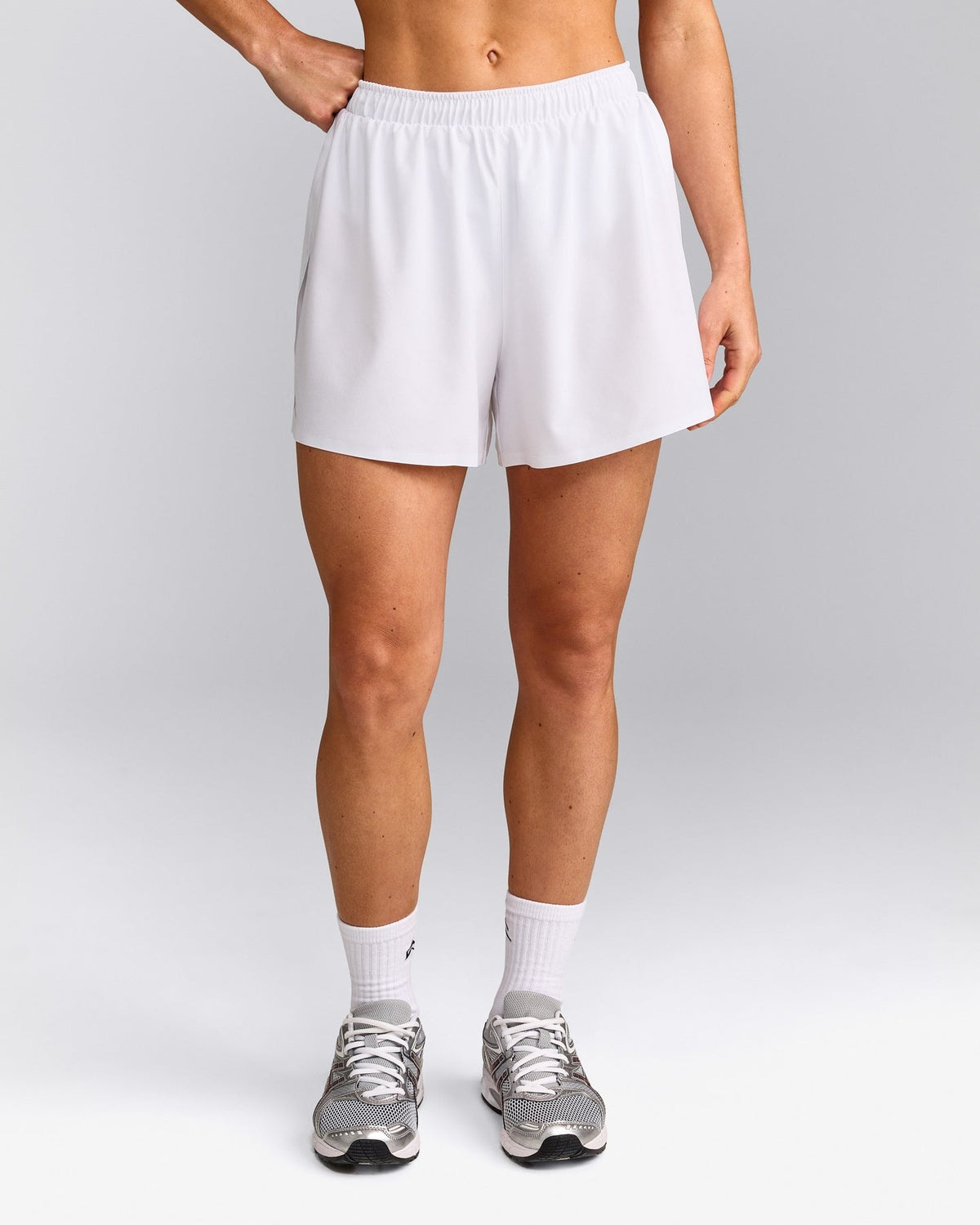 AirMoveTM Lined Shorts 4" with Pocket | White