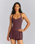 UnifiedMoveTM T Back Mid Tank with Built in Bra Shelf | Velvet Mocha