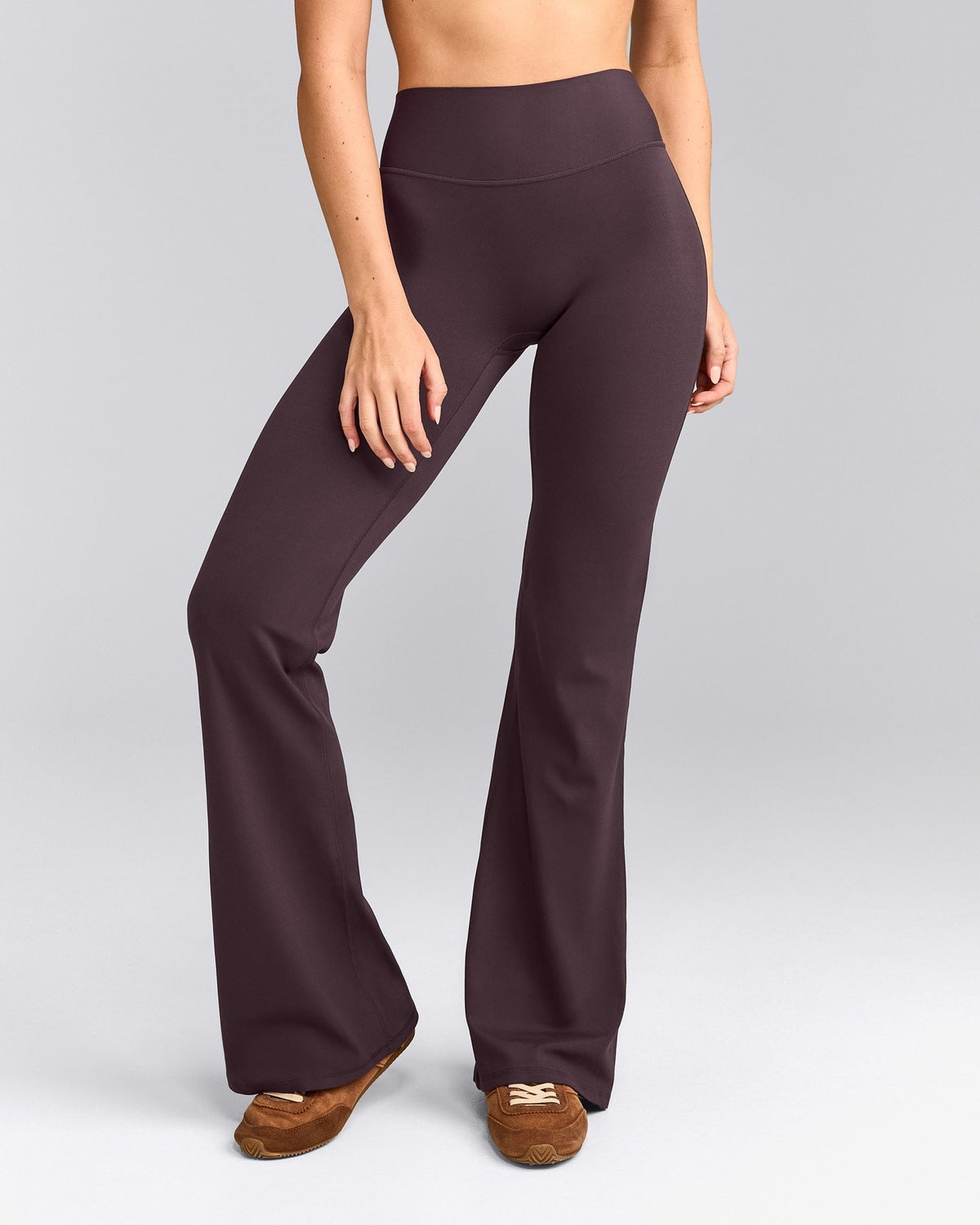 SoftMotionTM Flared Pants | Dark Umber Brown