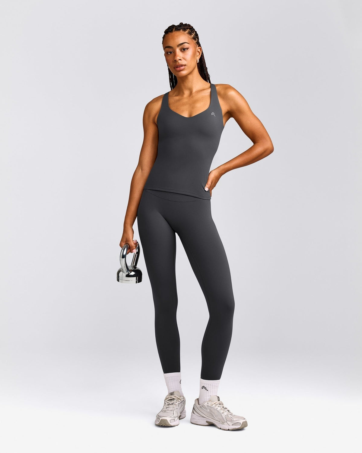 UnifiedMoveTM V Neck Cross Back Tank Top | Coal