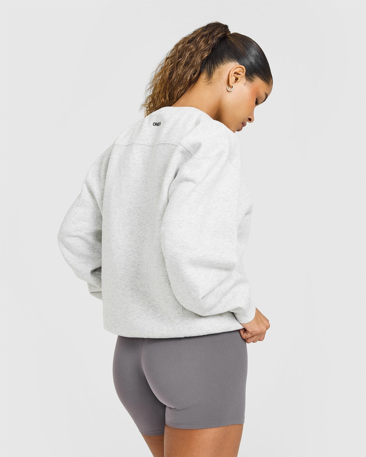 Foundations Oversized Sweatshirt | Light Gray Marl