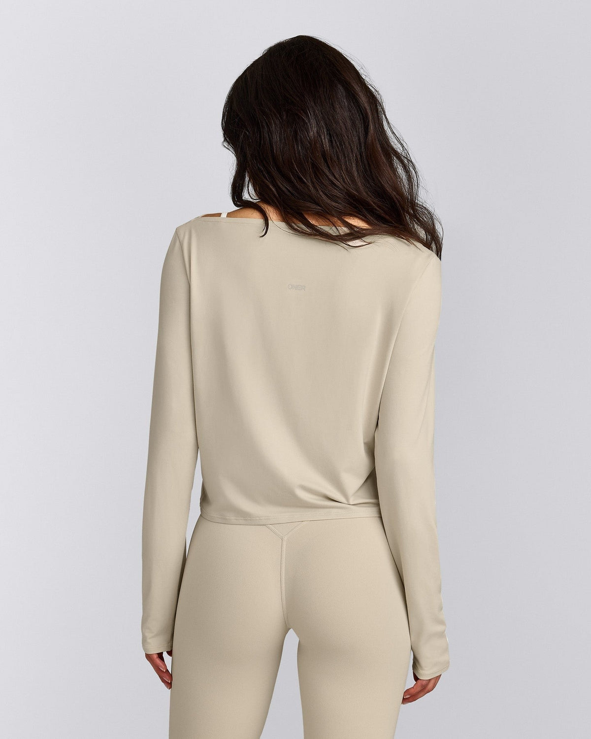 FormeSoftTM Relaxed Slash Neck Long Sleeve Top | Oatmeal