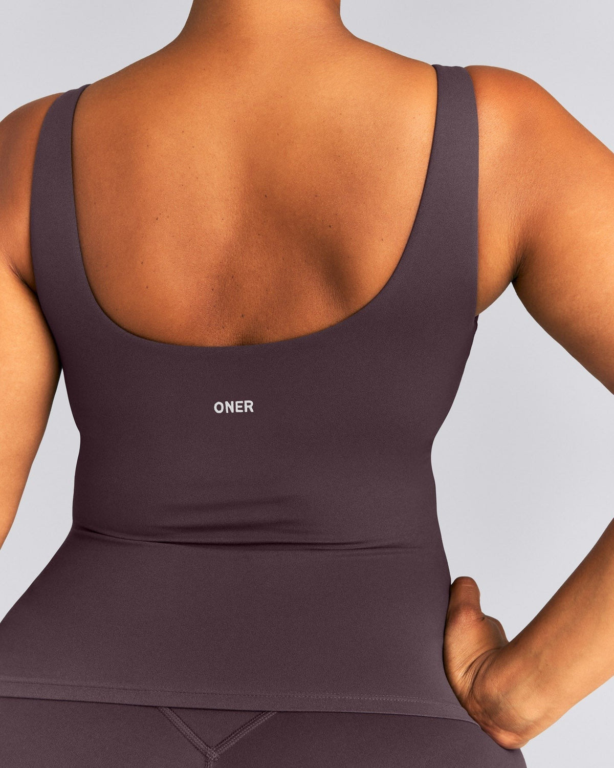 SoftMotionTM Scoop Neck Tank Top | Dark Umber Brown
