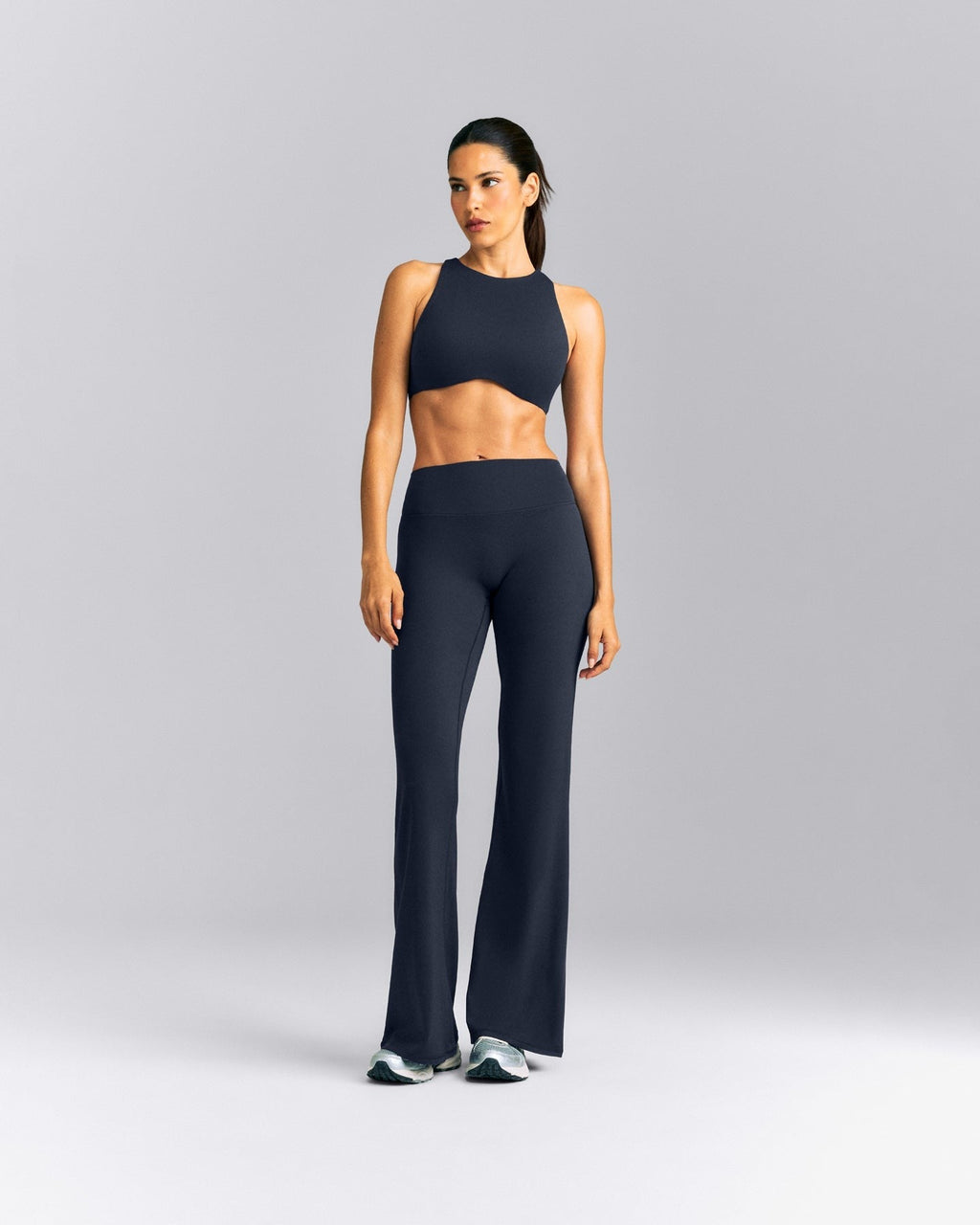 SoftMotionTM High Neck Sports Bra | True Blue