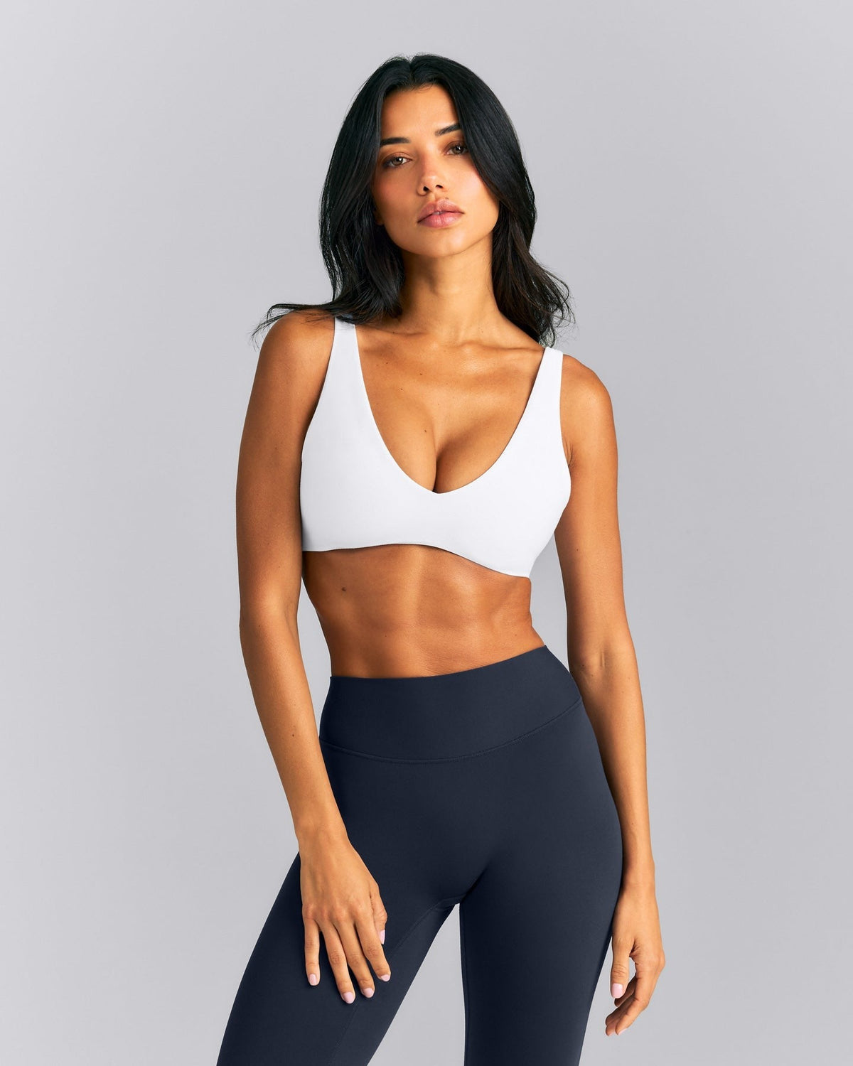 SoftMotionTM Scoop Back Bralette | White