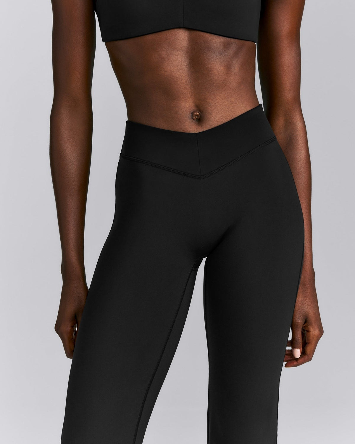 UnifiedMoveTM V Front Mid Rise Flared Pants | Black