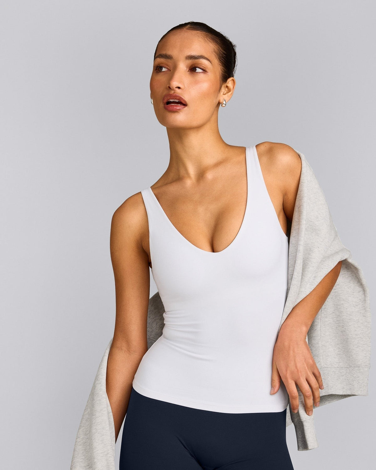 SoftMotionTM Scoop Neck Tank Top | White