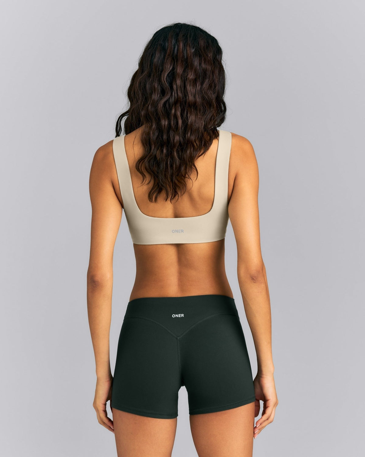 SoftMotionTM Soft Square Neck Sports Bra | Oatmeal