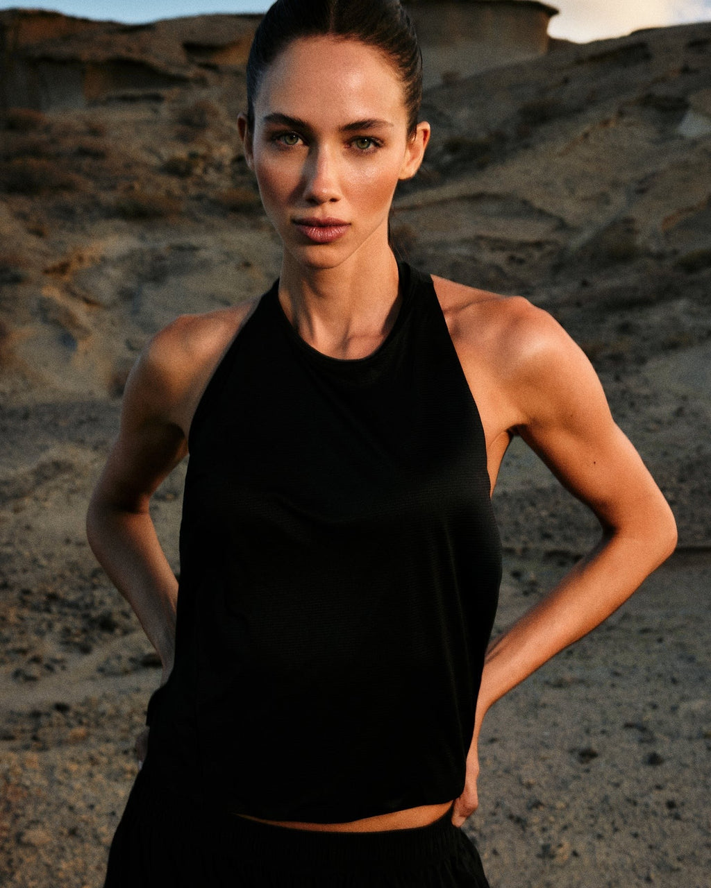PrecisionMoveTM Drop Armhole Tank Top | Black