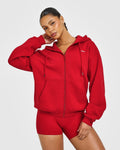 Foundations Zip Up Hoodie | Toasted Red