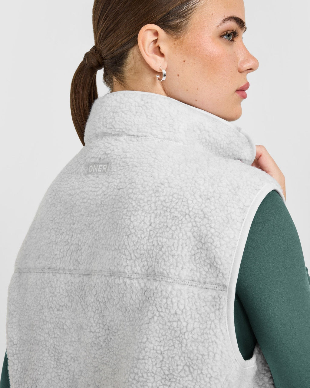 Fleece Vest with Chest Pocket | Heather Gray