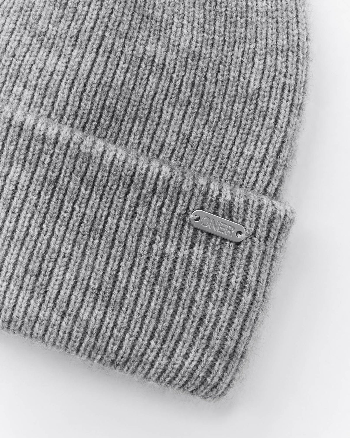 Wool Rib Knit Beanie | Gray Marl