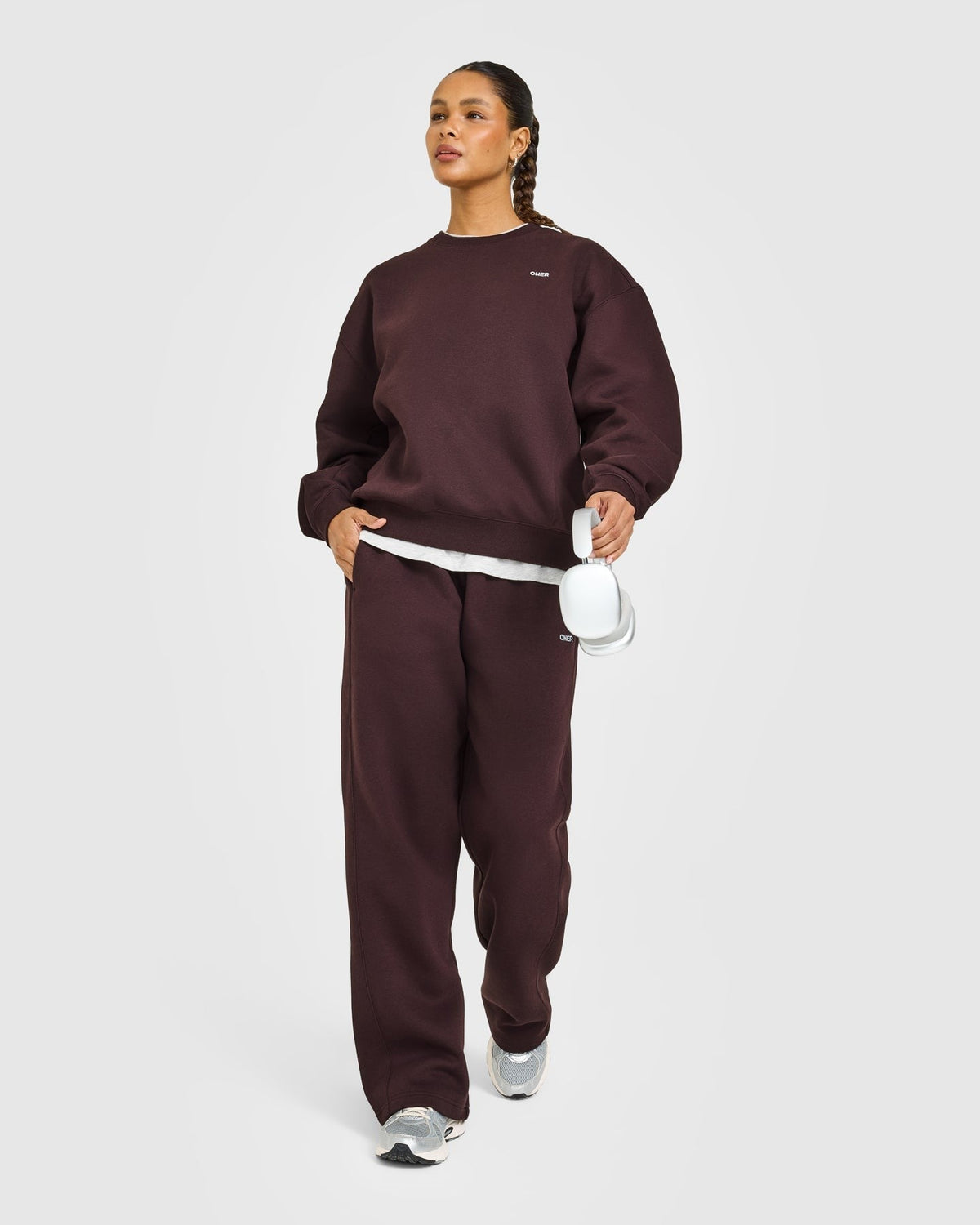 Foundations Crew Neck Sweatshirt | Plum Brown