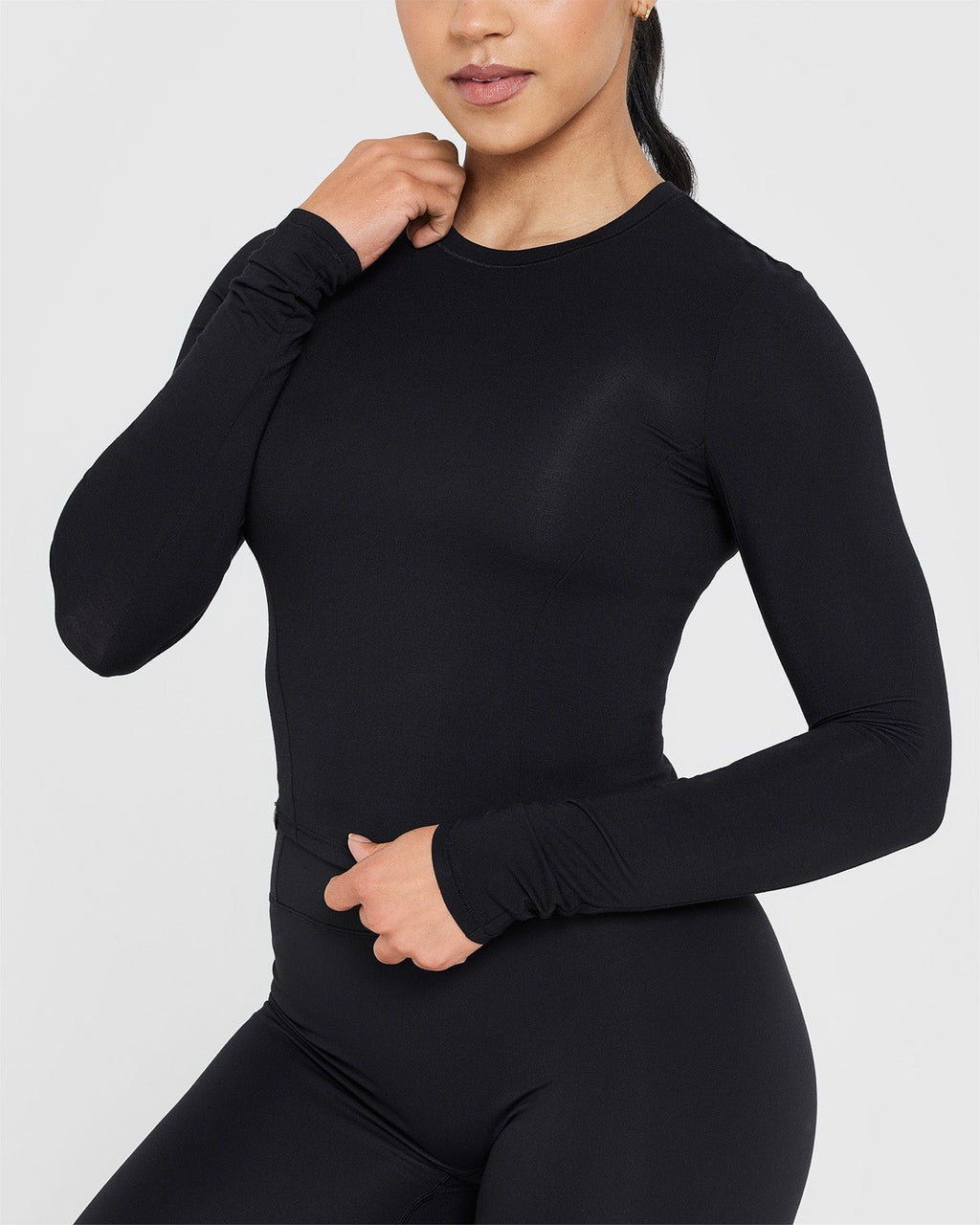 MellowTM Soft Mid Long Sleeve Top | Black