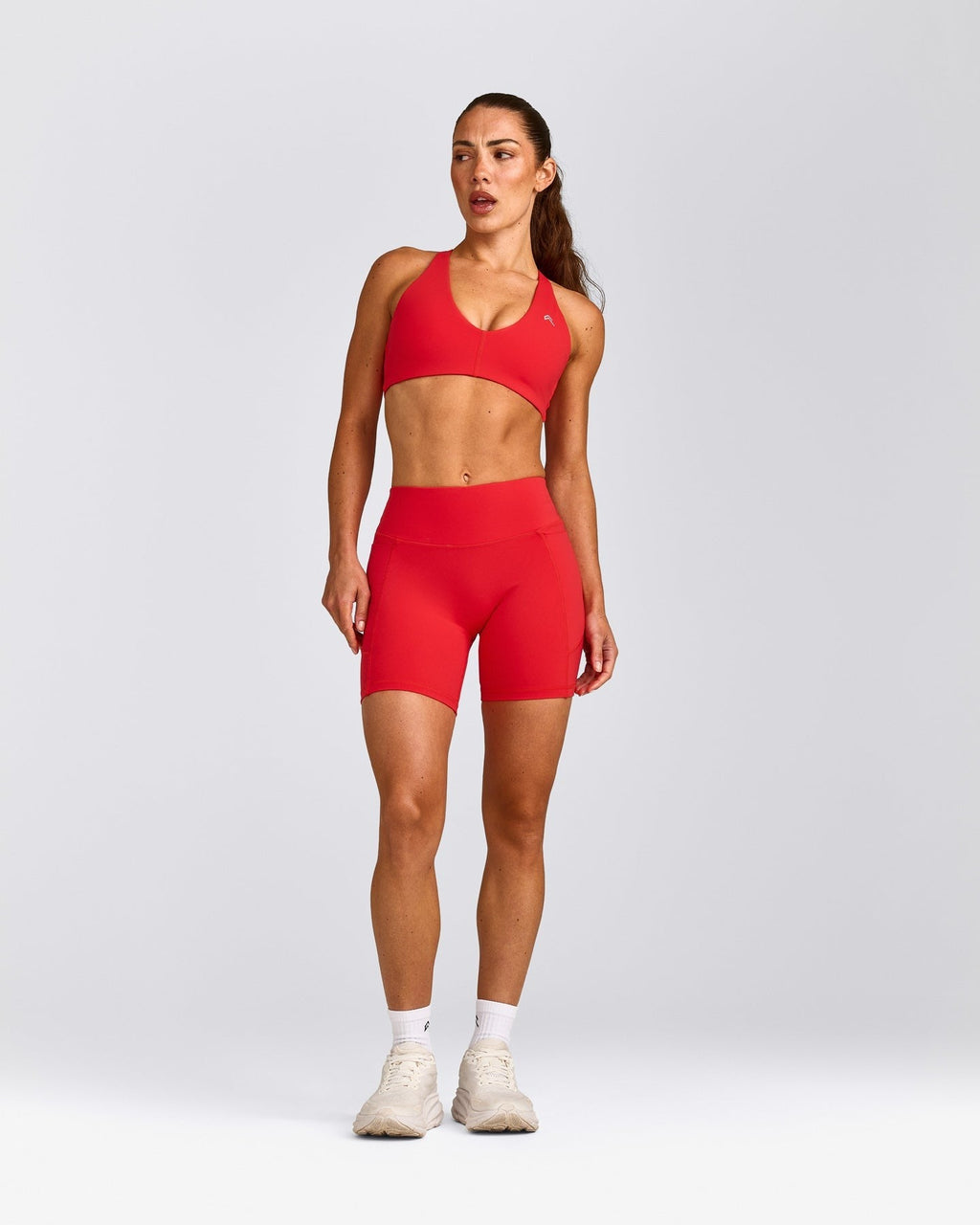 UnifiedMoveTM Pocket Shorts 6" with Bonding | Muscle Mommy Red