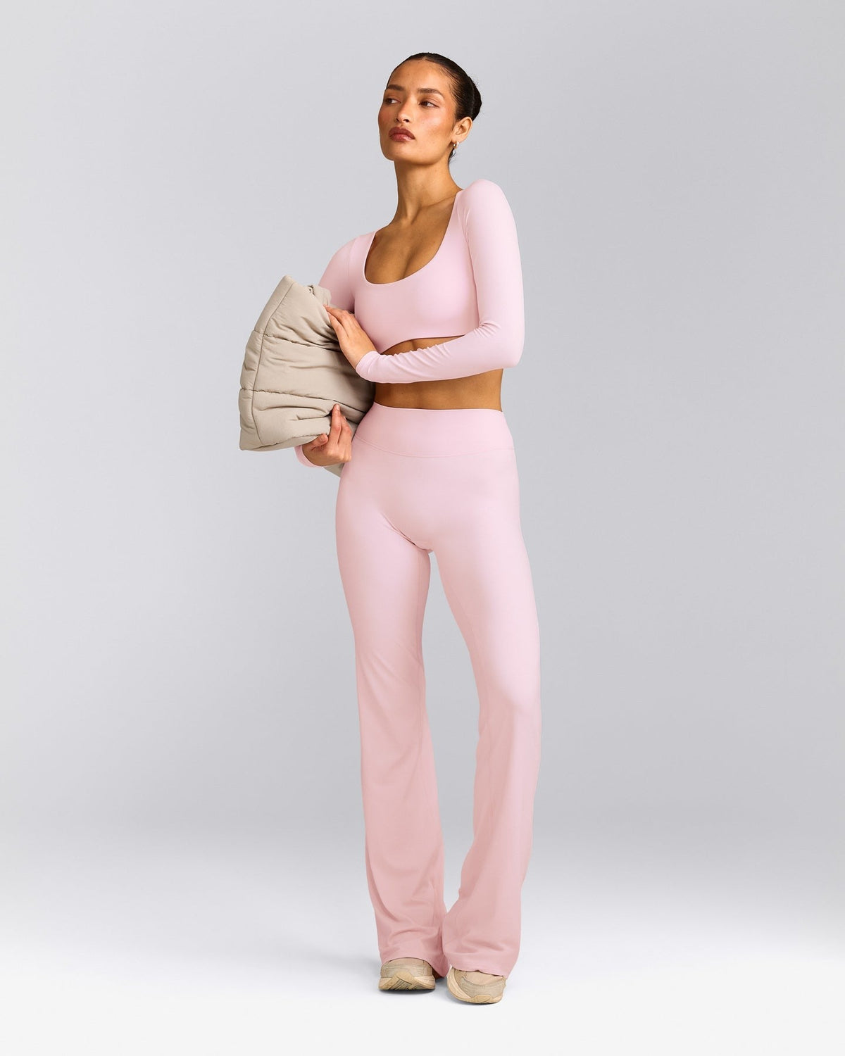 SoftMotionTM Flared Pants | Soft Girl Pink