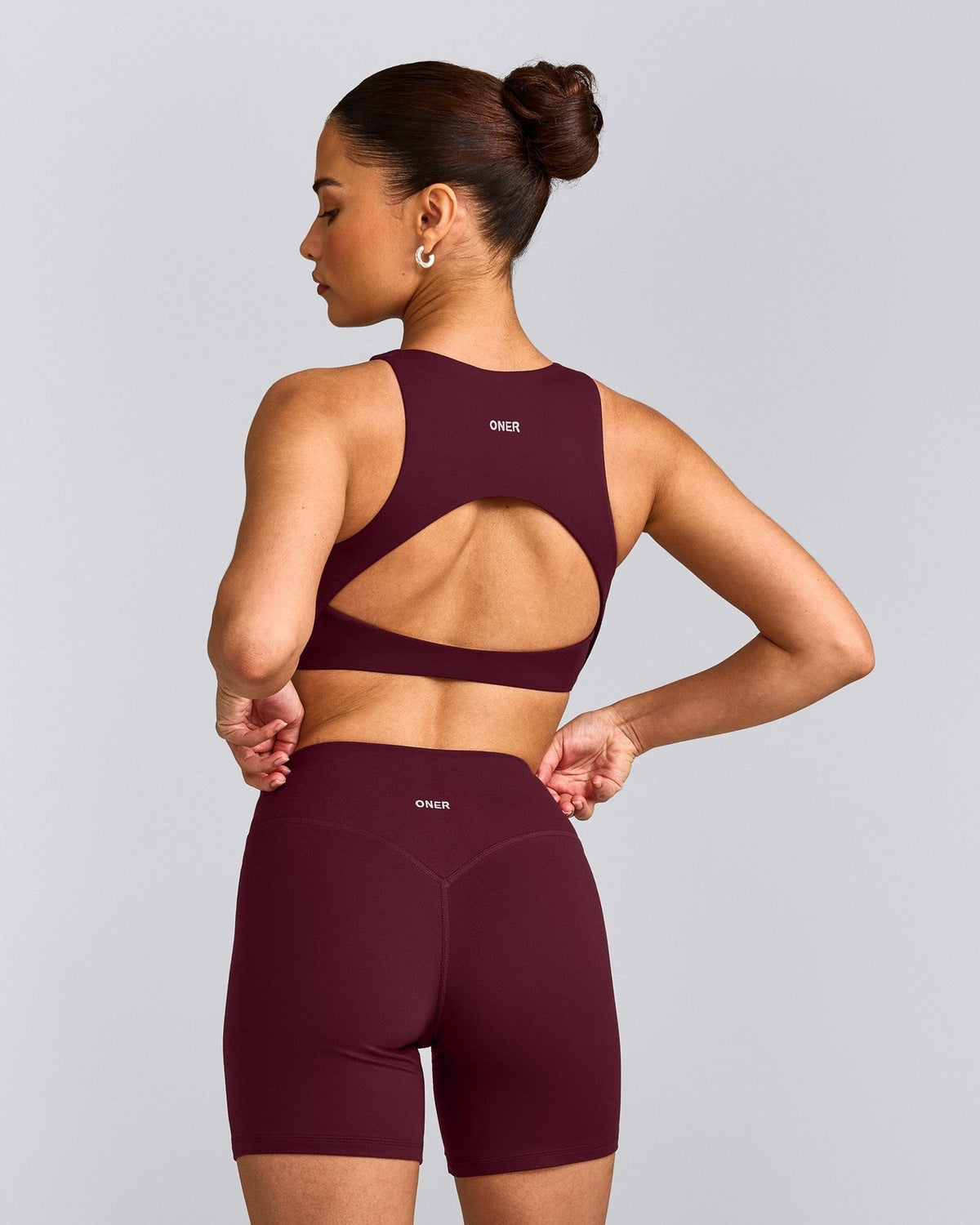 SoftMotionTM High Neck Sports Bra | Cherry Lacquer Purple