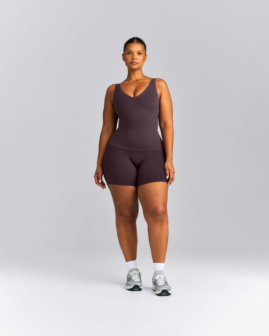 SoftMotionTM Scoop Neck Tank Top | Dark Umber Brown