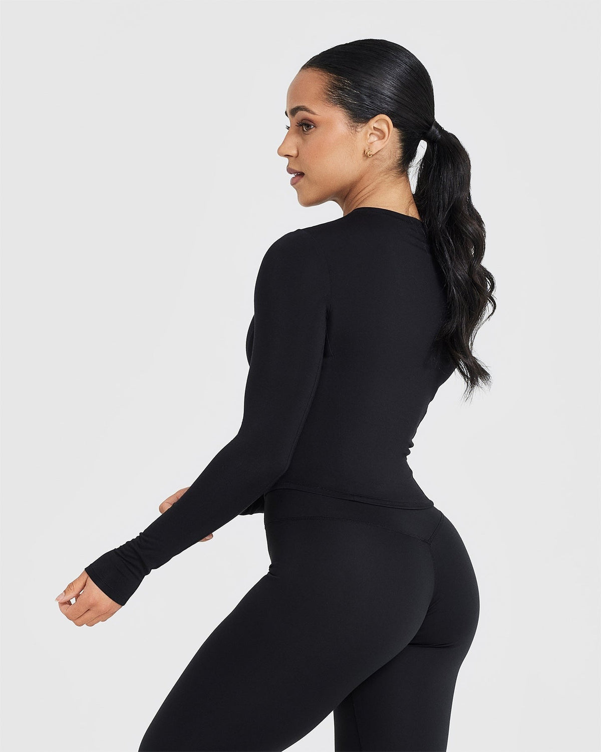 MellowTM Soft Mid Long Sleeve Top | Black